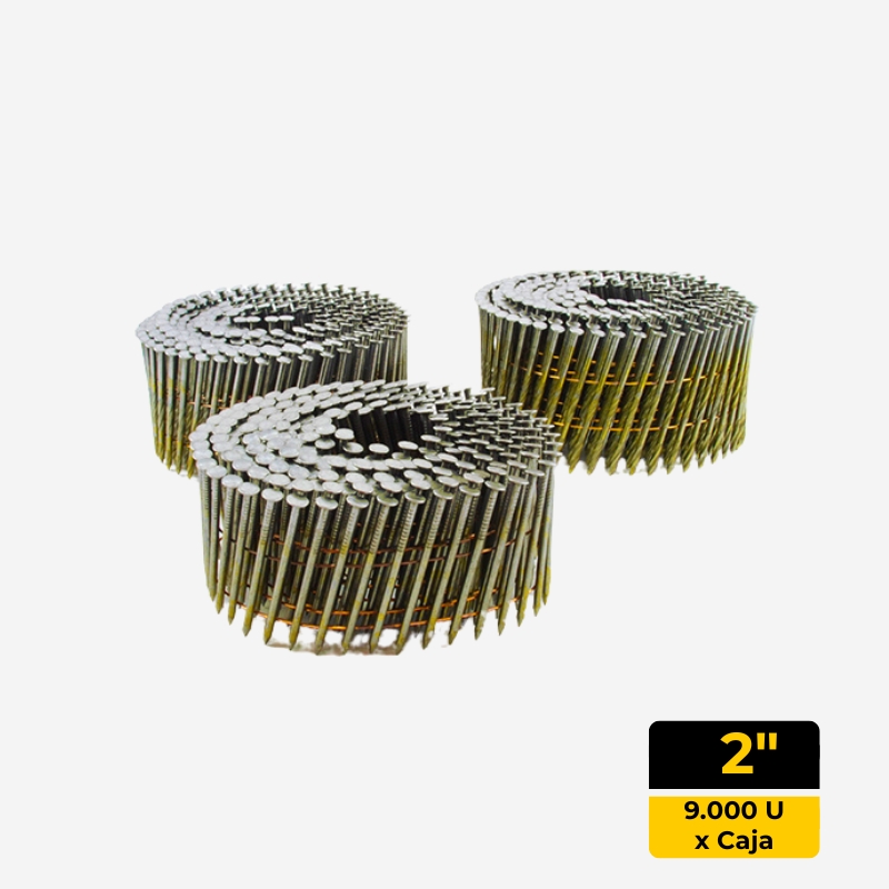 Clavos en Bobina 2" Roscado (Caja 9.000 unid)